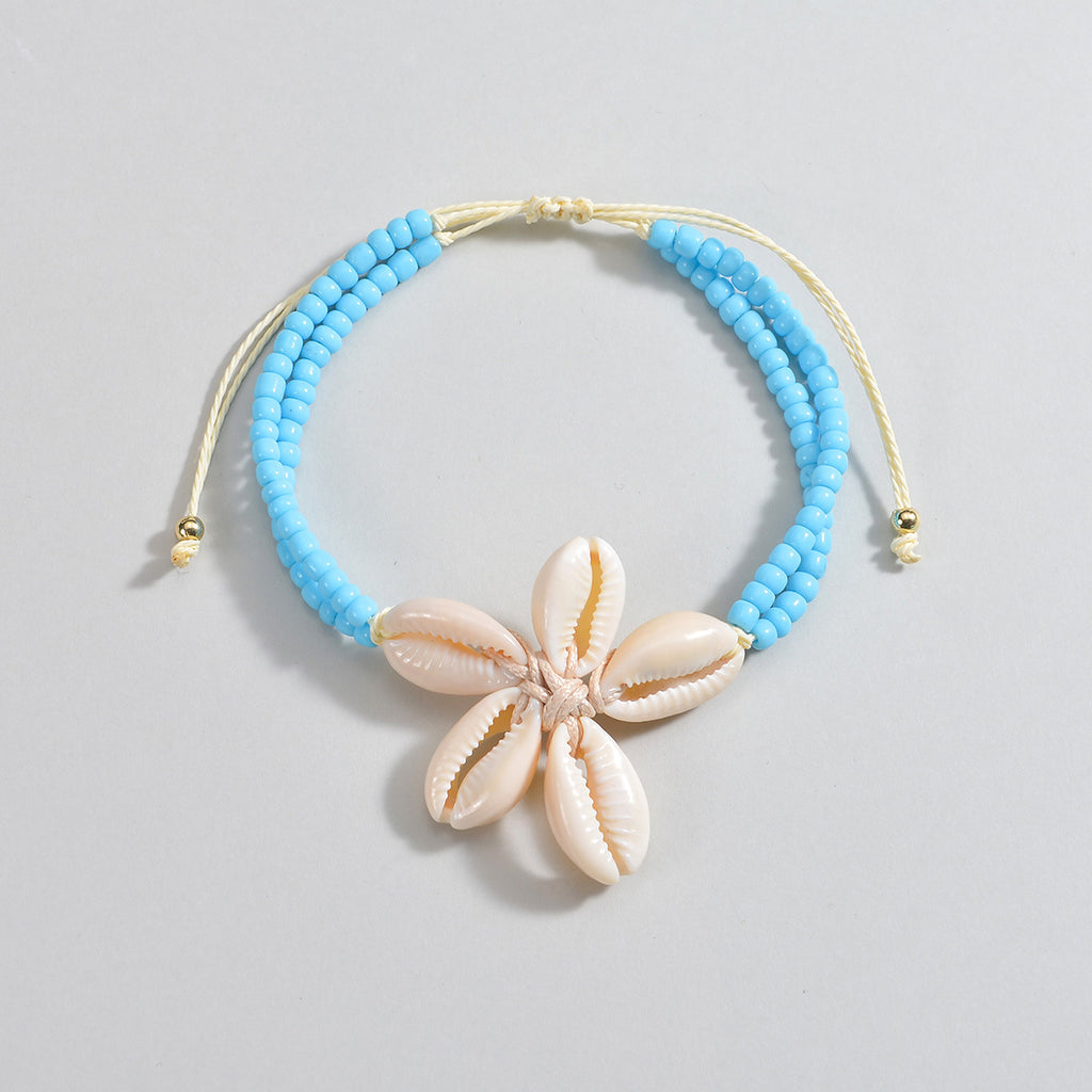 Bohemian-style Natural Shell Ankle Bracelet For Vacation Looks