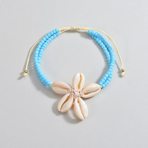 Bohemian-style Natural Shell Ankle Bracelet For Vacation Looks