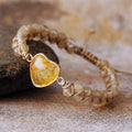 Teardrop-shaped Lapis Lazuli Natural Stone Handwoven Wrap Bracelet Adjustable