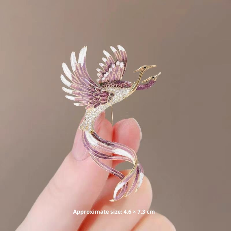 Chinese-style Phoenix Coming And Presenting Brooch High-end Sense Of Luxury