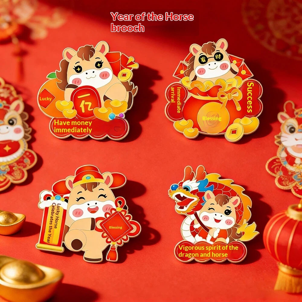 Cute Animal Zodiac Year Gift Jewelry Clothing Accessory Brooch