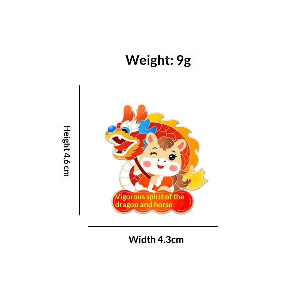 Cute Animal Zodiac Year Gift Jewelry Clothing Accessory Brooch