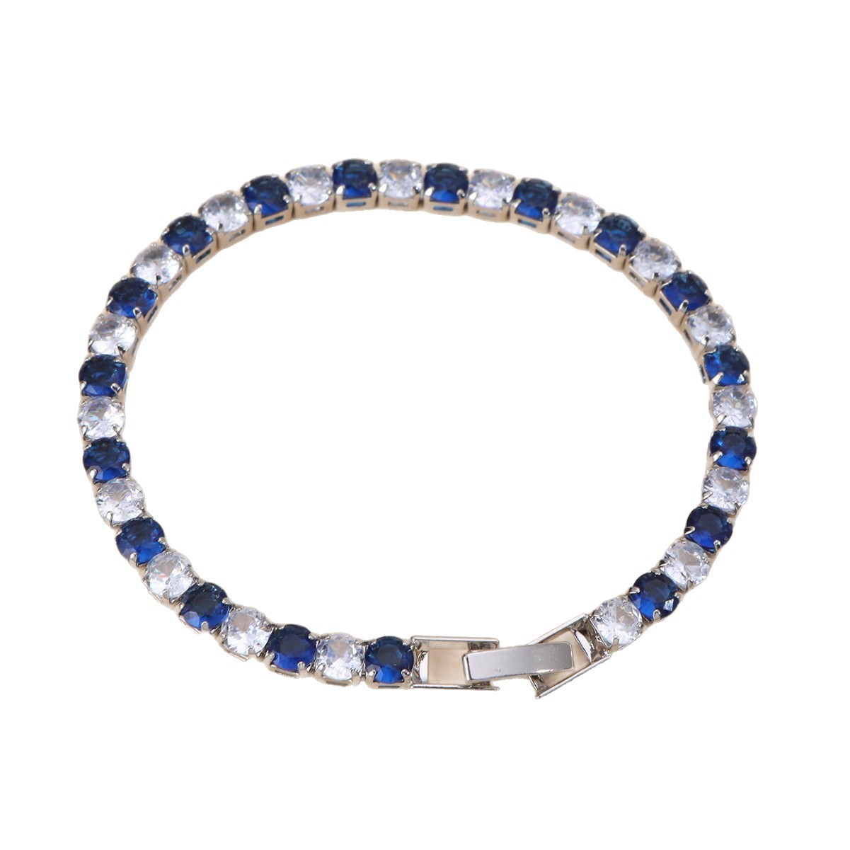 Fashionable And Luxurious European And American Popular Color Cubic Zirconia Circular Zirconia Bracelet