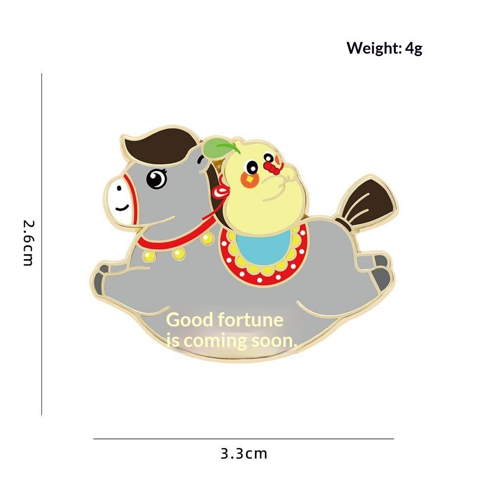 Cute Animal Zodiac Year Gift Jewelry Clothing Accessory Brooch