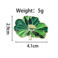 High-End Green Leaf Oil-Drop Alloy Clothing Brooch