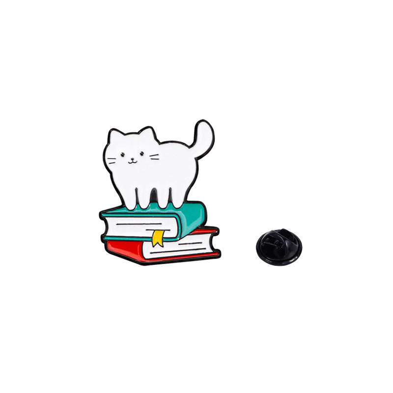 Cat-shaped Original Oil-drop Alloy Brooch