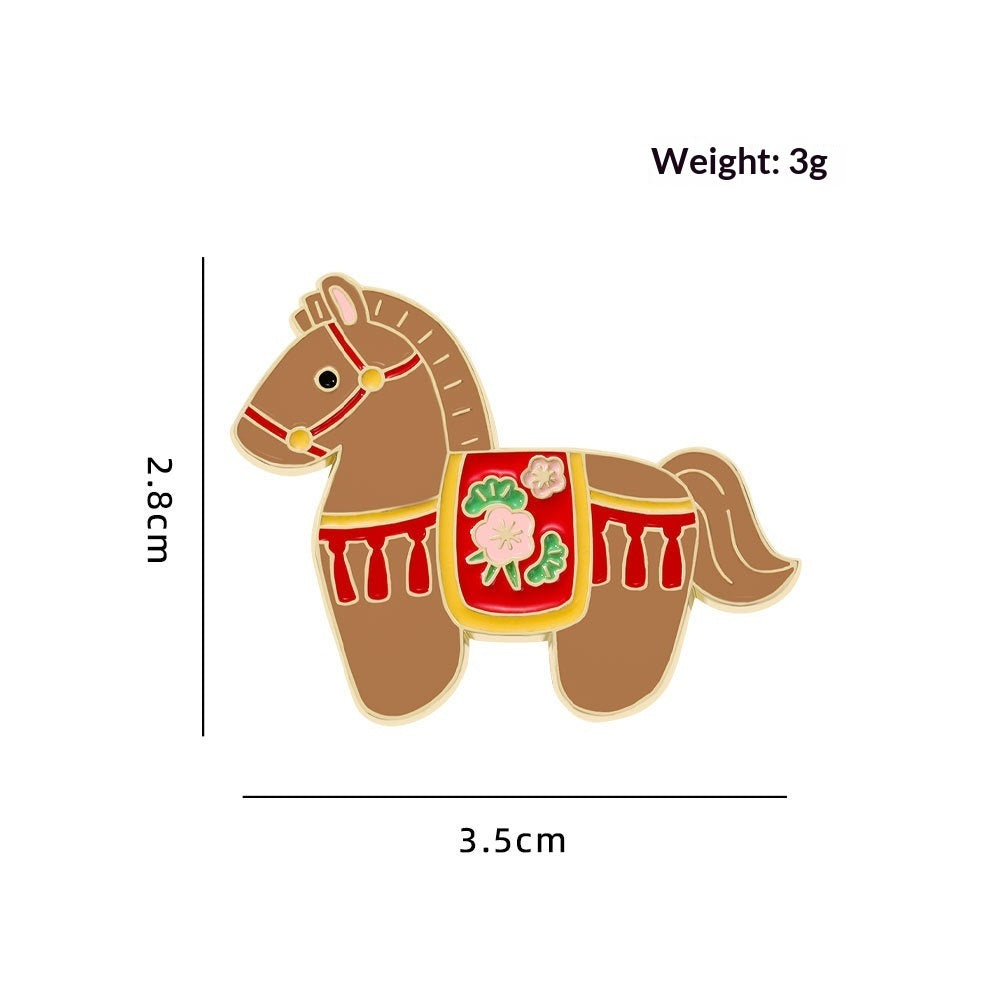 Cute Animal Zodiac Year Gift Jewelry Clothing Accessory Brooch
