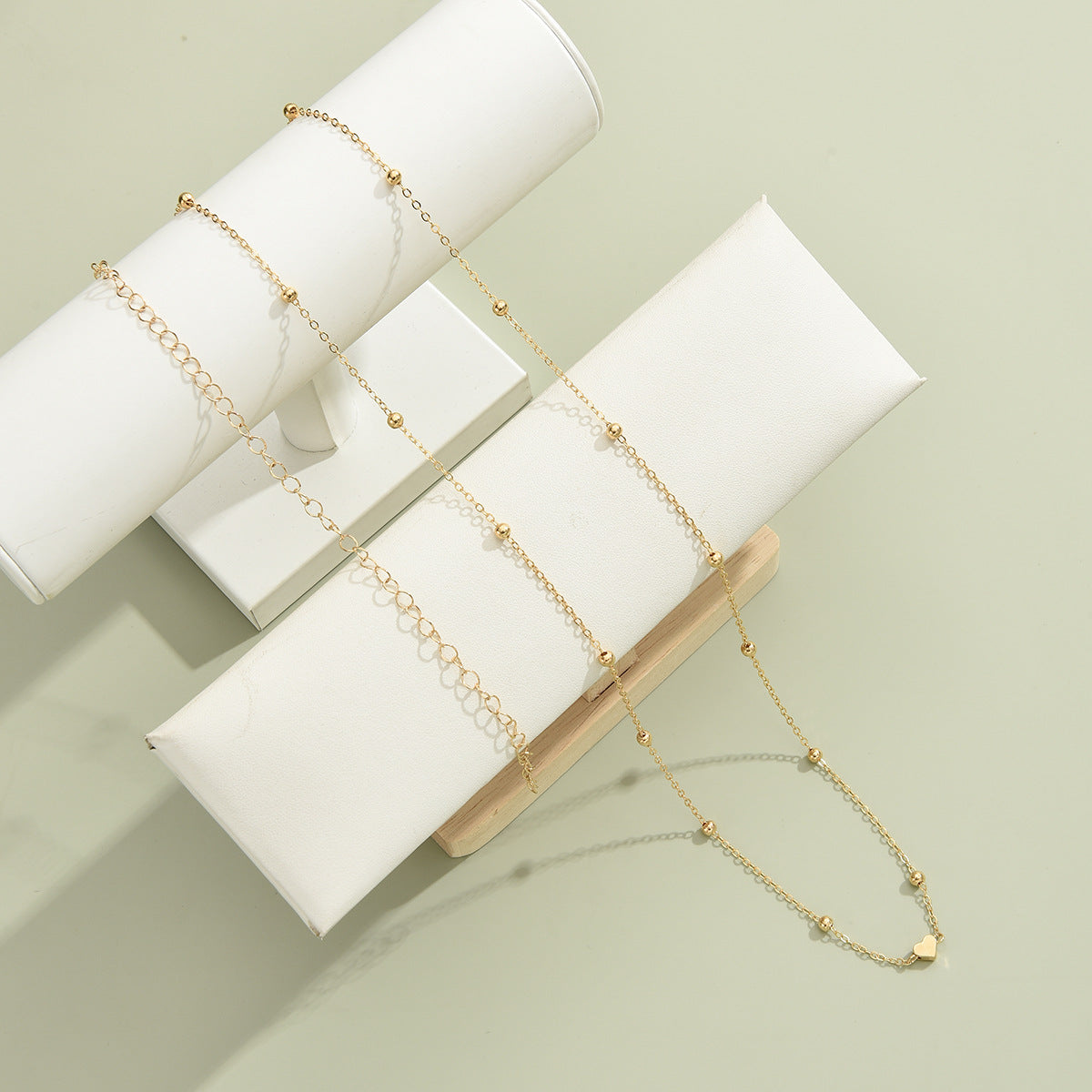 Creative And Fashionable Heart-shaped Bead Waist Chain, Golden Alloy Waist Chain For Women, Summer Accessory.