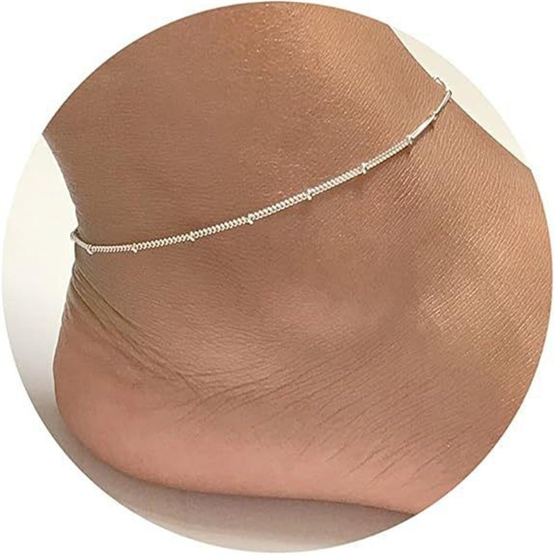 Beach Anklet Featuring Stars Hearts Pearls And Round Beads