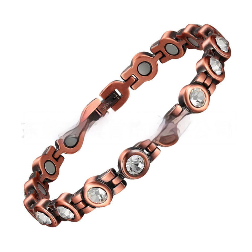 Magnetic Korean-style Retro Fashion Zircon Pure Copper Bracelet