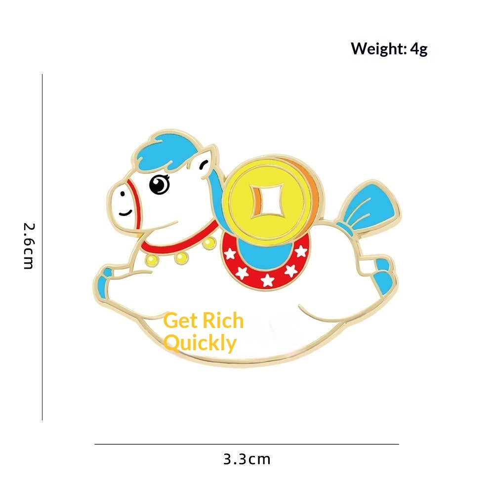 Cute Animal Zodiac Year Gift Jewelry Clothing Accessory Brooch