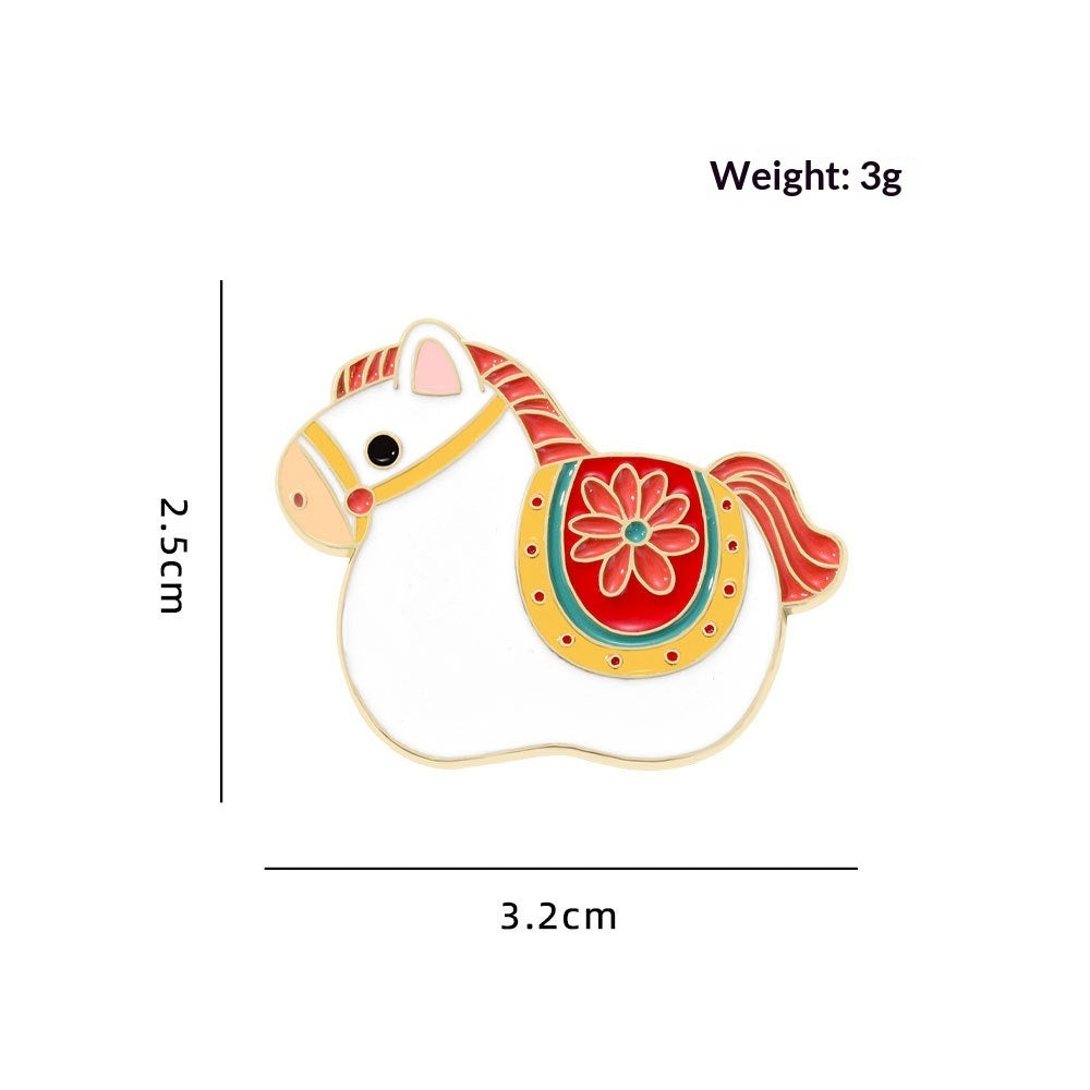 Cute Animal Zodiac Year Gift Jewelry Clothing Accessory Brooch