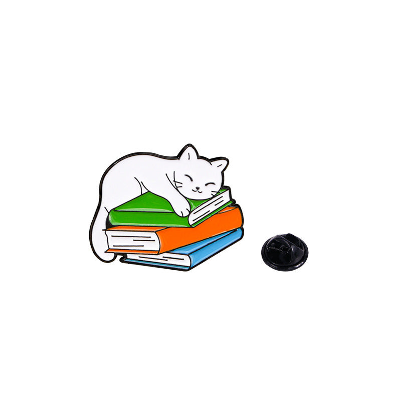 Cat-shaped Original Oil-drop Alloy Brooch
